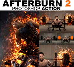 极品PS动作－烟火特效(第二版)：AfterBurn 2 Photoshop Action